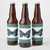 Glaucopsyche arion - De grote blauwe vlinder Bier Etiket (Flessen)