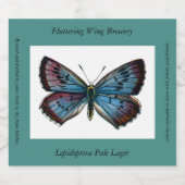 Glaucopsyche arion - De grote blauwe vlinder Bier Etiket (Enkel label)