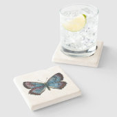 Glaucopsyche arion - De grote blauwe vlinder Stenen Onderzetter (Zijkant)