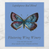 Glaucopsyche arion - De grote blauwe vlinder Wijn Etiket (Enkel label)