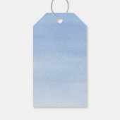 Glaucous Blauwe Aquarel Sliertverlichting Dank Je Cadeaulabel (Achterkant)