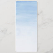 Glaucous Blauwe Aquarel Slingerlichten Menu Kaart (Achterkant)