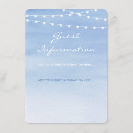 Glaucous Blue Waterverf String Lights Informatiekaartje