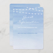 Glaucous Blue Waterverf String Lights Informatiekaartje (Voorkant / Achterkant)