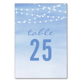Glaucous Blue Waterverf String Lights Kaart
