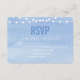 Glaucous Blue Waterverf String Lights RSVP Kaartje