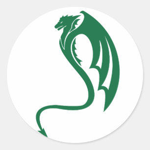 Glaurung de Groene Draak Ronde Sticker