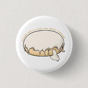 Glaze Me & Pump Me met Crème Doughnut Ronde Button 3,2 Cm
