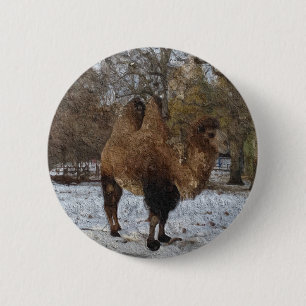Glazed Camel Art #8083 Ronde Button 5,7 Cm