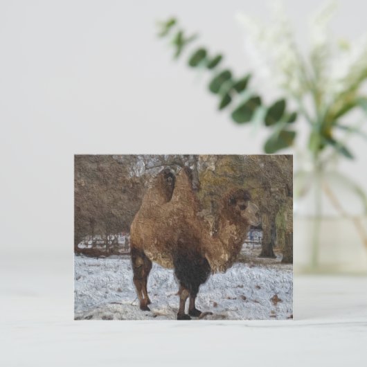 Glazed Camel Art Briefkaart (Staand voorkant)