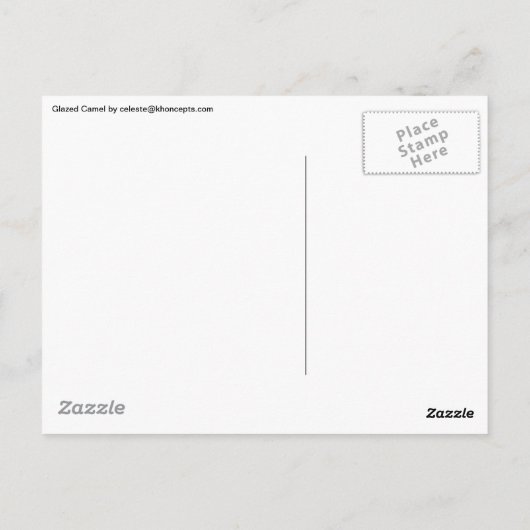 Glazed Camel Art Briefkaart (Achterkant)