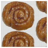 Glazed cinnamon roll fabric stof (Close Up)