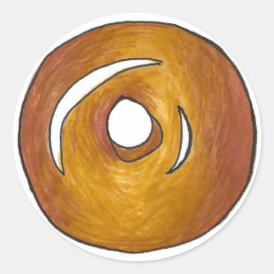 Glazed Donut Doughnut Breakfast Junk Food Pastry Ronde Sticker
