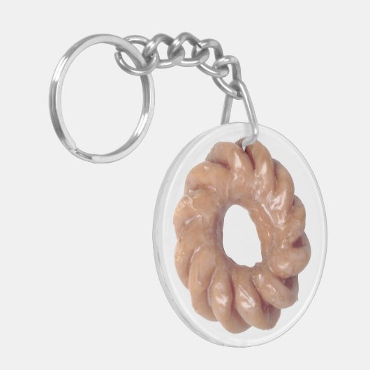 Glazed Donut Keyrchain Sleutelhanger (Voorkant Links)