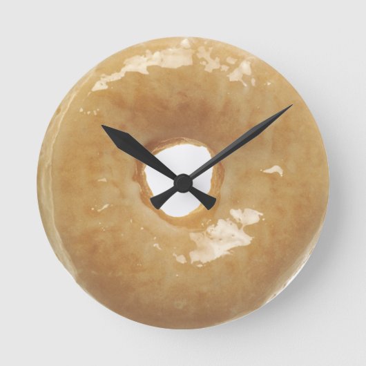 Glazed Donut Novelty Ronde Klok (Voorkant)