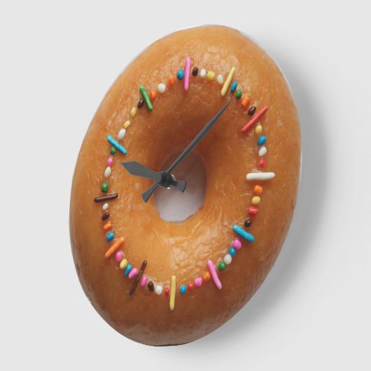 Glazed Donut Sprinkles Clock Grote Klok (Hoek)