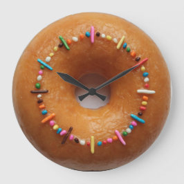 Glazed Donut Sprinkles Clock Grote Klok