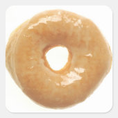 Glazed Donut Vierkante Sticker (Voorkant)
