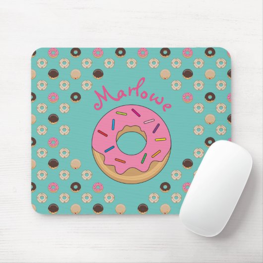 Glazed Donuts Custom Name Muismat (Met muis)