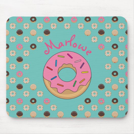 Glazed Donuts Custom Name Muismat (Voorkant)