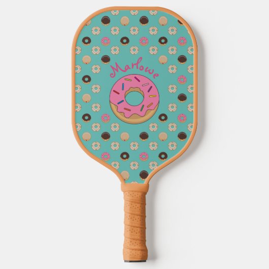Glazed Donuts Custom Name Pickleball Paddle (Voorkant)