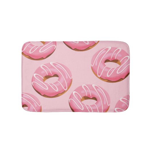 Glazed Donuts Naadloze Achtergrond Badmat (Voorkant)
