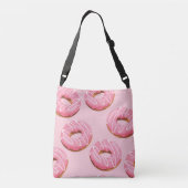 Glazed Donuts Naadloze Achtergrond Crossbody Tas (Achterkant)