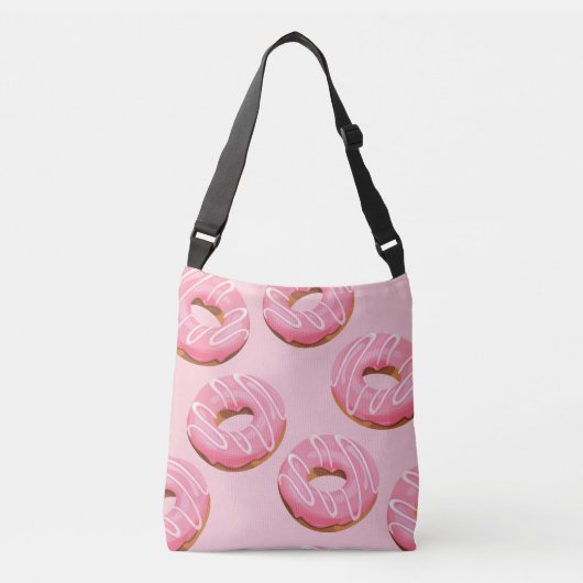 Glazed Donuts Naadloze Achtergrond Crossbody Tas (Voorkant)