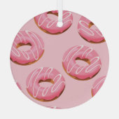 Glazed Donuts Naadloze Achtergrond Glas Ornament (Achterkant)