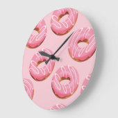 Glazed Donuts Naadloze Achtergrond Grote Klok (Hoek)