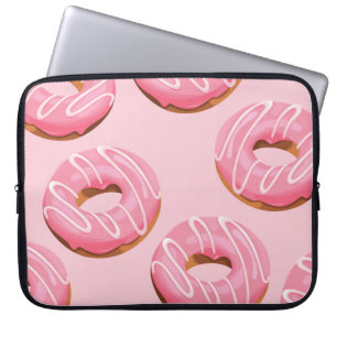 Glazed Donuts Naadloze Achtergrond Laptop Sleeve