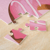 Glazed Donuts Naadloze Achtergrond Legpuzzel (Zijkant)