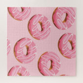 Glazed Donuts Naadloze Achtergrond Legpuzzel (Horizontaal)