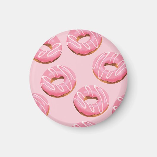 Glazed Donuts Naadloze Achtergrond Magneet (Voorkant)