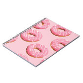Glazed Donuts Naadloze Achtergrond Notitieboek (Linkerzijde)