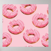 Glazed Donuts Naadloze Achtergrond Poster (Voorkant)