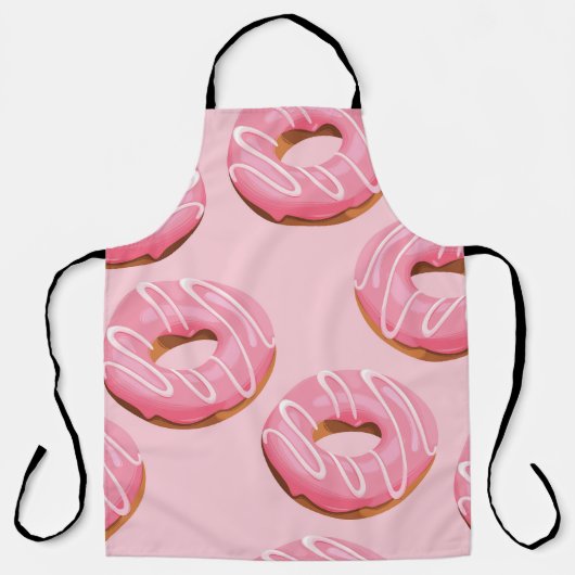 Glazed Donuts Naadloze Achtergrond Schort (Voorkant)