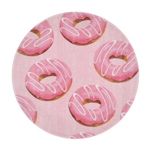 Glazed Donuts Naadloze Achtergrond Snijplank (Voorkant)