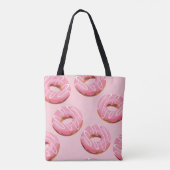 Glazed Donuts Naadloze Achtergrond Tote Bag (Achterkant)