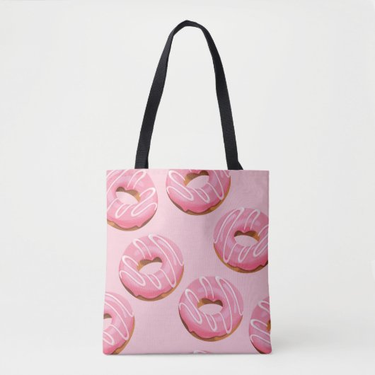 Glazed Donuts Naadloze Achtergrond Tote Bag (Voorkant)