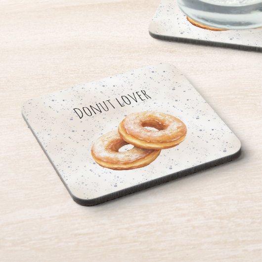 Glazed Donuts Sweet Treats Bier Onderzetter (Linkerzijde)