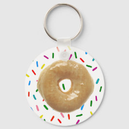 Glazed Doughnut met het Sleutelhanger van Sprinkle