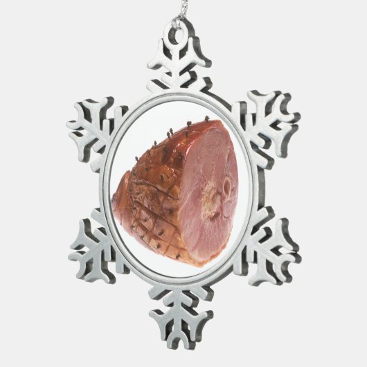 Glazed Ham Tin Sneeuwvlok Ornament (Rechts)