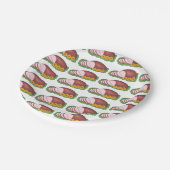 Glazed Holiday Ham Kerstmis Borden Papieren Bordje (Gekanteld)