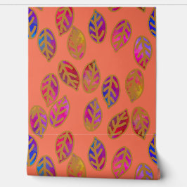 Glazed Leaves at Sundown Behang