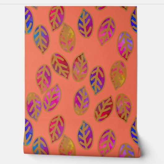 Glazed Leaves at Sundown Behang (Afrollen)