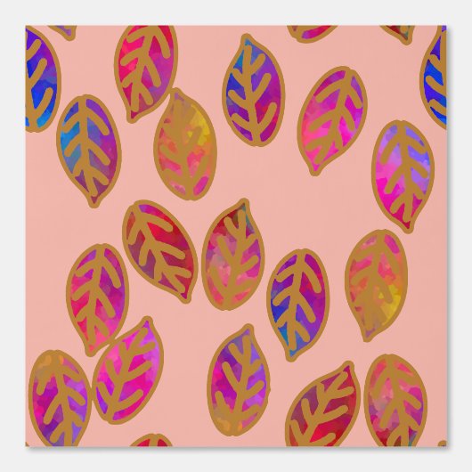 Glazed Leaves at Sunset Behang (Voorkant)