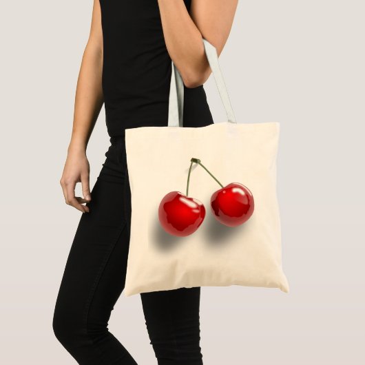 Glazed Stemmed Cherries Quirky Tote Bag (Voorkant (product))