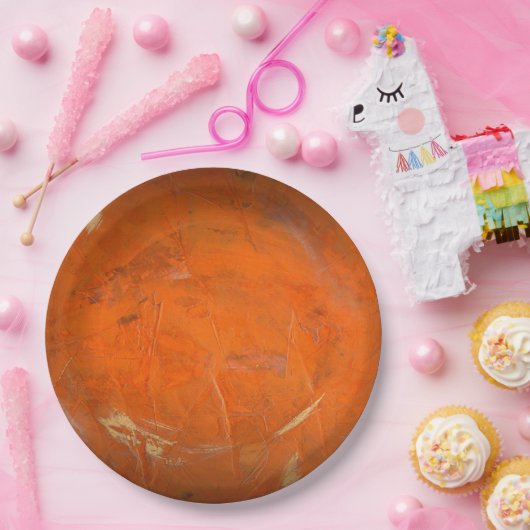 Glazed Terracotta Faux Finish Papieren Bordje (Feest)