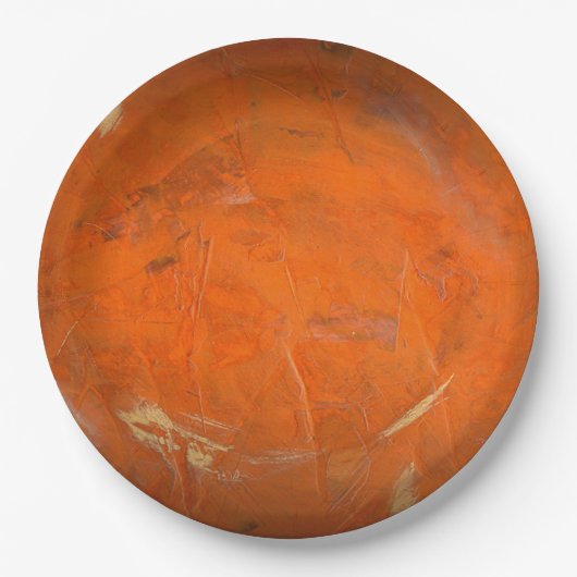 Glazed Terracotta Faux Finish Papieren Bordje (Voorkant)